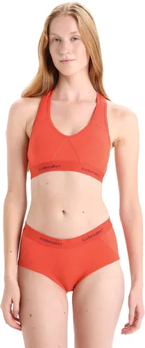 Vista 10 de Icebreaker Womens Sprite Racerback Sports Bra Negro
