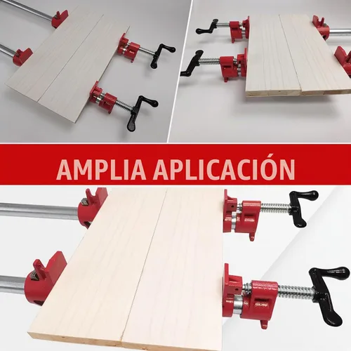 Vista 6 de Paquete de 4 abrazaderas de tubo de 3/4 pulgadas, juego de abrazaderas de tubo de encolado de madera, abrazaderas de tubo de liberación rápida
