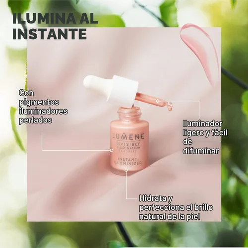 Vista 3 de Lumene Invisible Illumination [Kaunis] Bronceador líquido – Gotas bronceadoras con textura construible con cuidado de la piel – Fabricado con Brillo