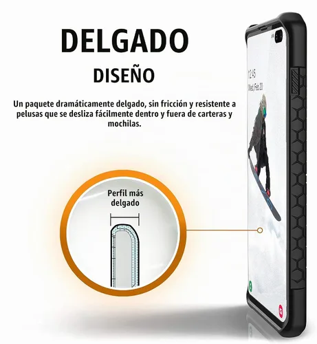 Vista 6 de URBAN ARMOR GEAR UAG - Funda para Samsung Galaxy S10 Plus [pantalla de 6.4 pulgadas] Monarch [Crimson] funda militar probada contra caídas