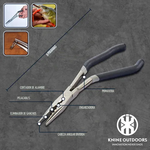 Vista 3 de KNINE OUTDOORS Kit de herramientas de pesca de 6 piezas, alicates de pesca, cuchillo de filete de pescado, pinza de pesca, tijeras de pesca