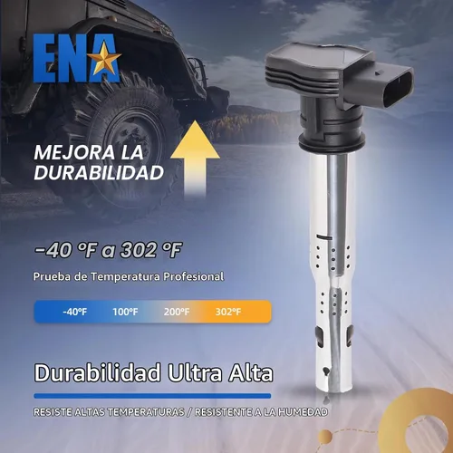 Vista 3 de ENA Juego de 4 bobinas de encendido 2005 2006 2007 2008 2009 2010 2011 2012 compatibles con Volkswagen VW Jetta Rabbit Beetle Passat Golf Tiguan A3