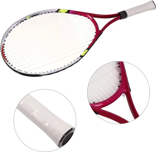 Vista 4 de Raquetas de tenis recreativas para adultos y jóvenes, raqueta de tenis de 23 pulgadas, el mejor kit de iniciación, raquetas de tenis súper ligeras
