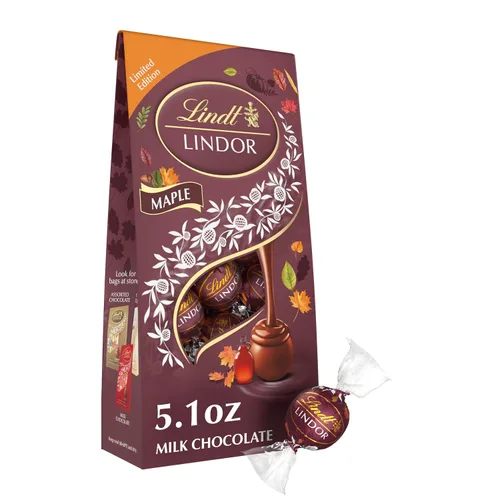 Vista 13 de Lindt LINDOR Caja de Regalo Tradiciones de Trufas de Chocolate con Leche, Caramelo de Chocolate con Leche con Centro de Trufa Suave y Derretido, 6.8