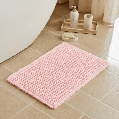 Vista 37 de Triohero Tapete de baño con diseño de gofre, tapete de baño pequeño y bohemio, antideslizante, lavable, ultra suave, súper absorbente, de secado
