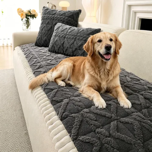 Vista 15 de OTOB Funda de sofá para perros, lavable, antideslizante, divertida funda para sofá para mascotas, protector de muebles suave y acogedor, apto