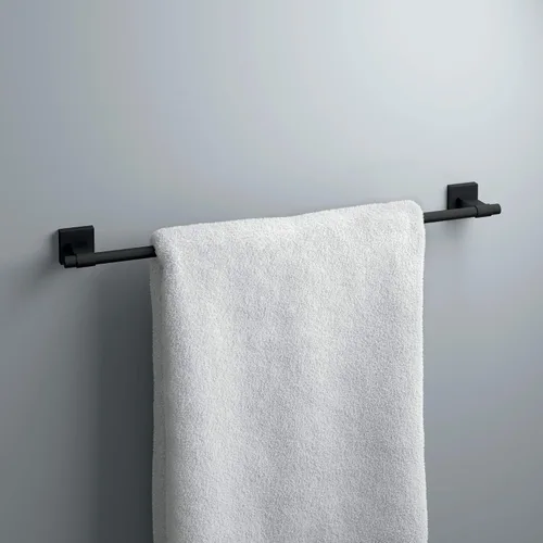 Vista 3 de Franklin Brass Maxted - Toallero de 24 pulgadas, negro mate, accesorios de baño, MAX24-FB y MAX46-FB Maxted Toallero en negro mate