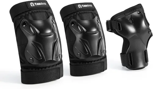 Vista 8 de Tanden Equipo de Protección para Patinaje Rodilleras y Coderas Protectores de Muñeca para Patinaje sobre Ruedas Monopatín, Almohadillas de Patinaje