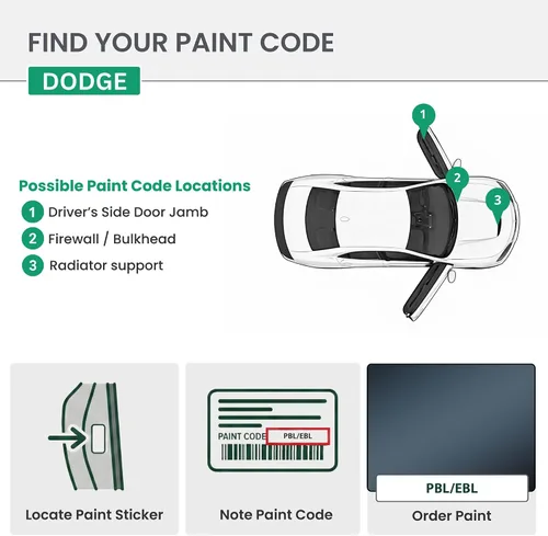 Vista 7 de ERA Paints PBL/EBL - Perla azul moderna para DODGE Exact Match Automotive Touch Up Paint Jar - Kit premium