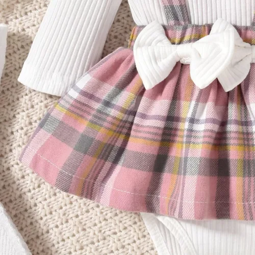 Vista 86 de Unutiylo Ropa de bebé recién nacida prematura con tirantes, traje de otoño e invierno, traje de manga larga con volantes