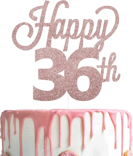 Vista 66 de LINGTEER - Decoración para pastel con texto "Happy Birthday 100", color negro