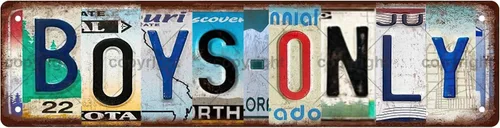 Vista 6 de 1 letrero de metal con texto en inglés "MEMBERS ONLY" sin relieve (15.75 x 3.94 pulgadas / 15.7 x 3.9 in), letrero de calle novedoso, decoración
