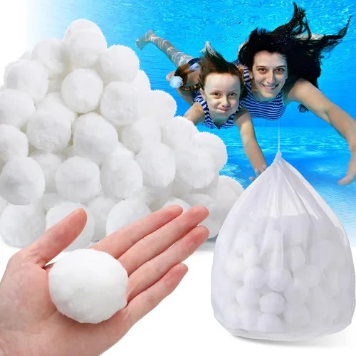 Vista 9 de Zubebe Filtro de piscina de 4.6 libras, medios de filtro de fibra para piscina, filtros de arena y centro de baño, bañeras, spas, acuarios, suciedad