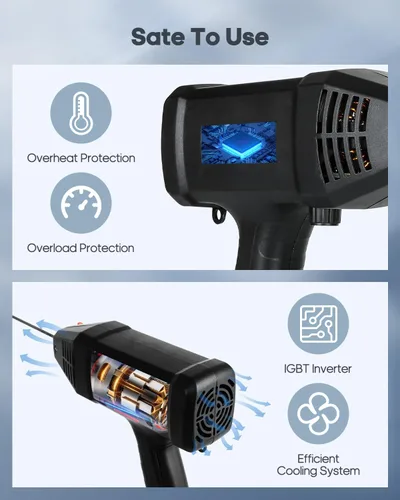 Vista 6 de Máquina de soldadura de mano, máquina de soldadura eléctrica portátil, soldadura de arco portátil de 110 V con inversor IGBT 6 ajuste de corriente