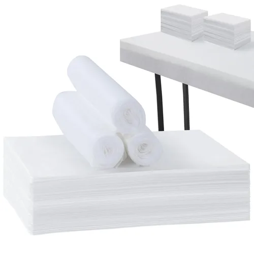 Vista 12 de 100 sábanas desechables de 31 x 71 pulgadas, sábanas de mesa de masaje, tela no tejida, cubierta de cama de spa, transpirable, para masajes