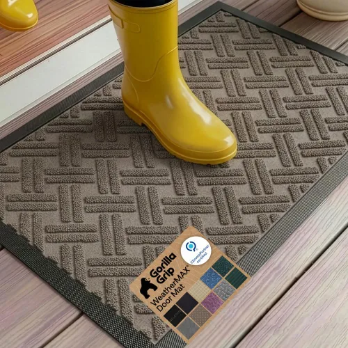 Vista 82 de Gorilla Grip - Tapete WeatherMax todo terreno 100% impermeable, caucho natural, resistente a manchas y decoloración, interior y exterior, fácil