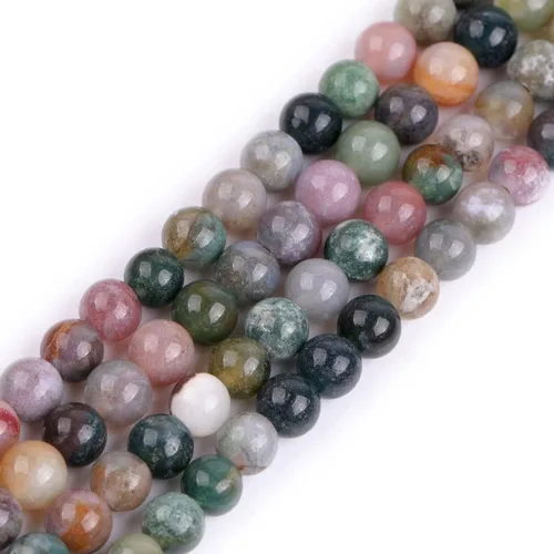 Vista 17 de GEM-Inside - 95 cuentas AA color morado oscuro de amatista de 15 pulgadas por hebra con agujero, piedras preciosas naturales y cuentas de cristal