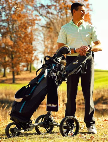 Vista 7 de [Usado] OMADA GOLF Trilite Carrito de Golf Push Carrito de Golf Ligero y Plegable Soporte Ajustable para Bolsa de Golf