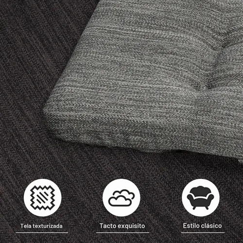 Vista 7 de baibu Juego de 2 cojines de espuma viscoelástica rectangulares, diseño de doble capa, cojín para taburete de bar con lazos, solo 2 almohadillas