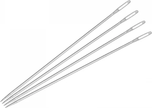 Vista 8 de uxcell Agujas de coser rectas largas bordadas agujas de rebordear acero inoxidable 1.89 pulgadas 40pcs