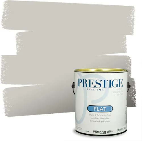 Vista 212 de PRESTIGE Pinturas Pintura Exterior e Imprimación en Uno, 1 Galón, Mate, Combinación Comparable de Sherwin Williams* Black Magic* SW6991-PCM
