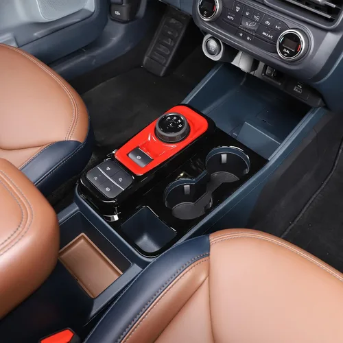 Vista 3 de TOYCIDFG Cubierta de marco para panel de cambio de marchas de automóvil compatible con Ford Maverick 2022-2024, kit de decoración de consola negro