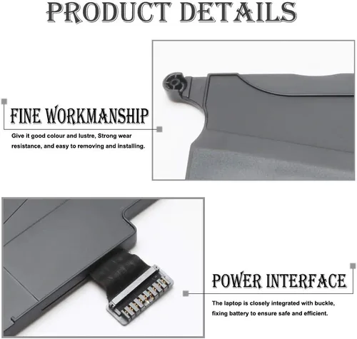 Vista 2 de VUOHOEG A1495 A1406 - Batería de repuesto para MacBook Air de 11 pulgadas A1465 A1370 (mediados de 2011 2012 2013 principios de 2014 2015); MC968