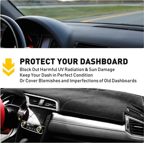 Vista 4 de MODIGT Cubierta de tablero de automóvil compatible con Toyota Camry 2018 2019 2020 2021 2022 2023 protector solar antirreflejos cubierta de tablero