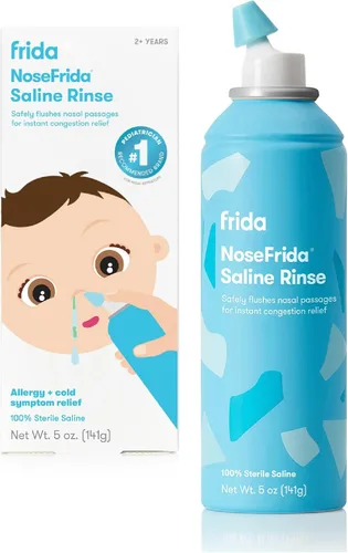 Vista 8 de Frida Baby NoseFrida - Spray de niebla salina para bebé, descongestionante nasal para alivio de alergias y alivio de la congestión para suavizar