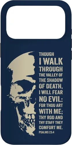 Vista 22 de Psalms 23:4 Though I Walk Through The Valley - Funda bíblica cristiana para iPhone 16