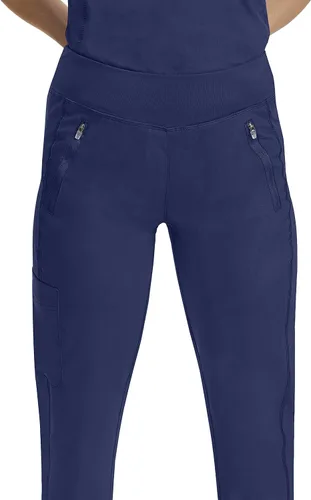 Vista 5 de Healing Hands Jogger Scrubs for Women Six Pocket Tara Scrub Pant 9233 Purple Label