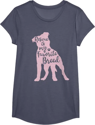 Vista 14 de Pitbull Rescue Is my Favorite Breed Dog Pit Bull Mama - Camiseta, Negro, S