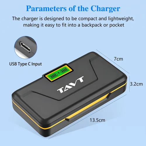 Vista 6 de 2 baterías EN-EL15 EN-EL15C EN-EL15b de 2280mAh y cargador rápido PD20W+ranuras para tarjetas SD, para Nikon Z6 Z6II Z6iii Z7 Z7II Z8 D7500 D7000