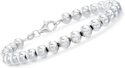 Vista 4 de Ross-Simons Pulsera italiana de plata de ley de 0236in con dije de disco personalizado Plata de ley no conocido