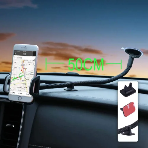 Vista 2 de Soporte universal para teléfono celular para parabrisas de automóvil, soporte de brazo largo para iPhone Xs Max R X 8 Plus 7 Plus 6S Samsung Galaxy