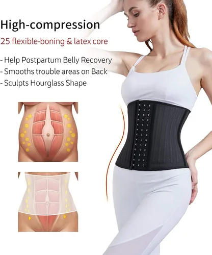 Vista 3 de YIANNA Underbust Corsé deportivo modelador de figura de látex para mujer