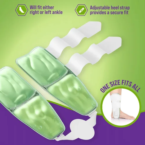 Vista 8 de MARS WELLNESS Estribo de tobillo de gel de aire de alta calidad, estabilizador de tobillo con terapia de aire y gel de frío, talla única