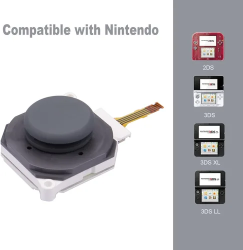 Vista 6 de IKPEK Botón de joystick analógico 3D con barra de pulgar y tapa de repuesto para Nintendo 2DS 3DS 3DS XL