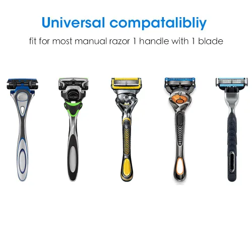 Vista 6 de Nincha Manual Razor Travel Case Portable Plástico Manual Razor Trimmer Protector Negro
