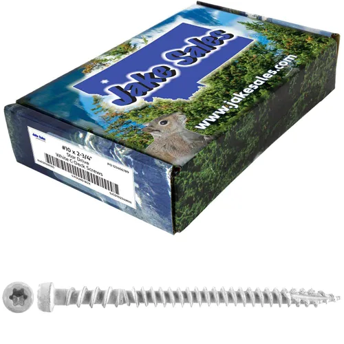 Vista 32 de Jake Sales #10 x 1-3/4" Cape COD Gris - Tornillo para madera de composite para terrazas con recubrimiento exterior, cabeza Torx/Star Drive
