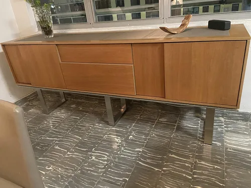 Vista 3 de Juego de 2 patas rectangulares de acero inoxidable de 16 pulgadas, patas de mesa de centro de metal resistente, patas de mesa de café, patas de mesa