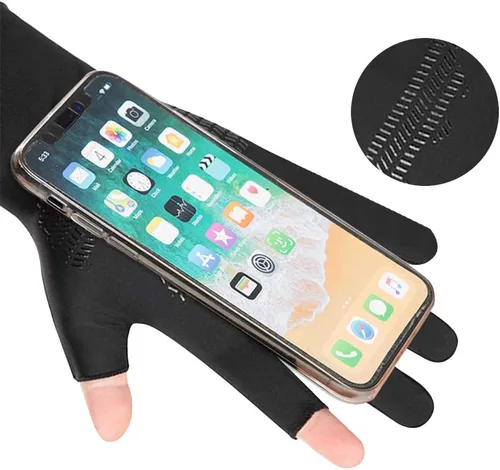 Vista 5 de PURFUN Guantes de conducción de protección solar anti-UV para hombres y mujeres, delgados, transpirables, de alta elasticidad, guantes deportivos