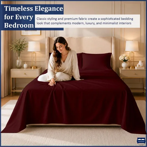 Vista 3 de Sábanas individuales para cama de dormitorio, 400 hilos, sábanas 100% algodón, especialmente diseñadas para camas de dormitorio, bolsillo profundo