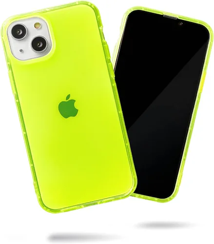 Vista 39 de SteepLab Neon Highlighter - Funda para iPhone 12 Pro Max, funda Grippy Jelly con bolsillos protectores de aire (amarillo neón llamativo)