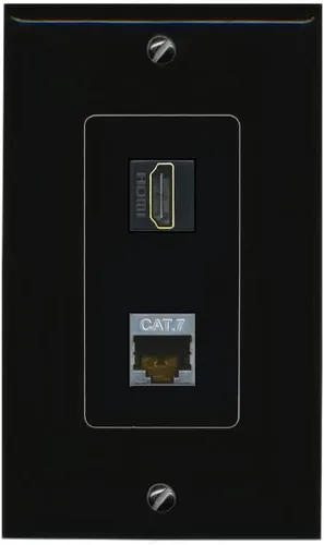 Vista 20 de RiteAV Placa de pared HDMI y Cat7 - 1 cuadrilla [negro/marfil]