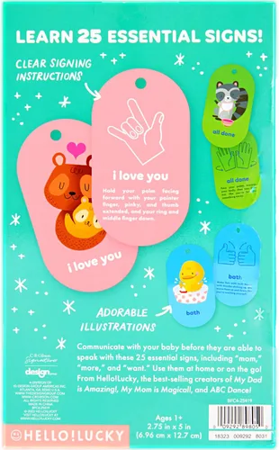 Vista 4 de Hola!Lucky Baby's First Words Sign Language Tarjetas Flash (BFC4-25419)
