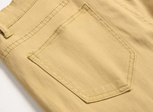 Vista 6 de Baylvn Pantalones de mezclilla para hombre, rasgados, desgastados, rectos, ajustados, casuales, a la moda
