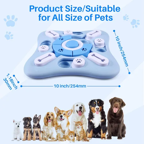 Vista 4 de Juguetes de rompecabezas interactivos para perros grandes, medianos y pequeños, inteligentes, juguetes de enriquecimiento para perros chirriantes
