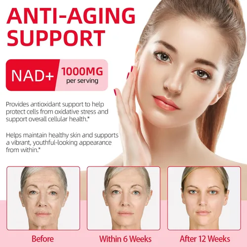 Vista 8 de NAD 1000mg líquido 30 paquetes, suplemento líquido NAD, suplementos NAD para mujeres, ribósido de nicotinamida y resveratrol premium, aumenta