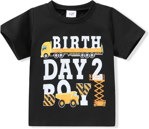 Vista 8 de YOUNGER STAR Niños Gris Young Wild Tres Cumpleaños Cuatro Siempre Salvaje Hermano Twin Letra Impresión Camisetas 3T 4T